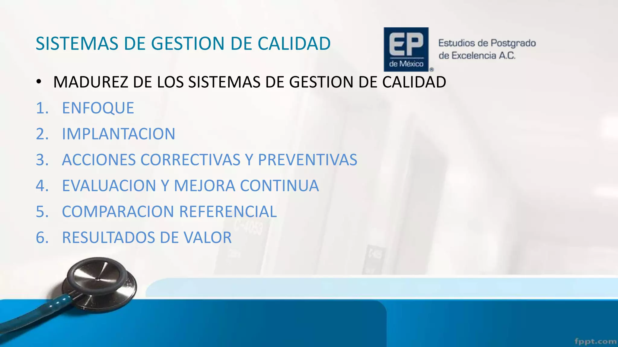 Modelo de gestion de calidad en salud 2016 | PPTX