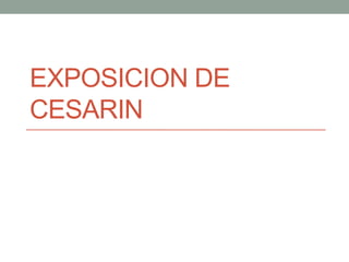 EXPOSICION DE
CESARIN

 