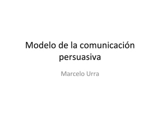 Modelo de la comunicación persuasiva Marcelo Urra 
