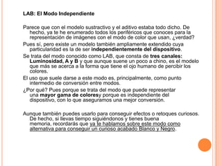 Lab Modelol De Color Modelo del color | PPTX