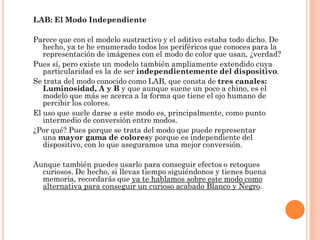 Lab Modelol De Color Modelo del color | PDF