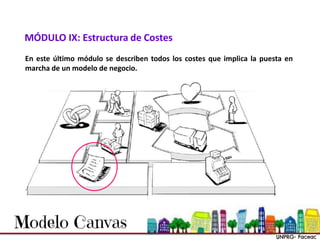 MÓDULO IX: Estructura de Costes
En este último módulo se describen todos los costes que implica la puesta en
marcha de un modelo de negocio.
 