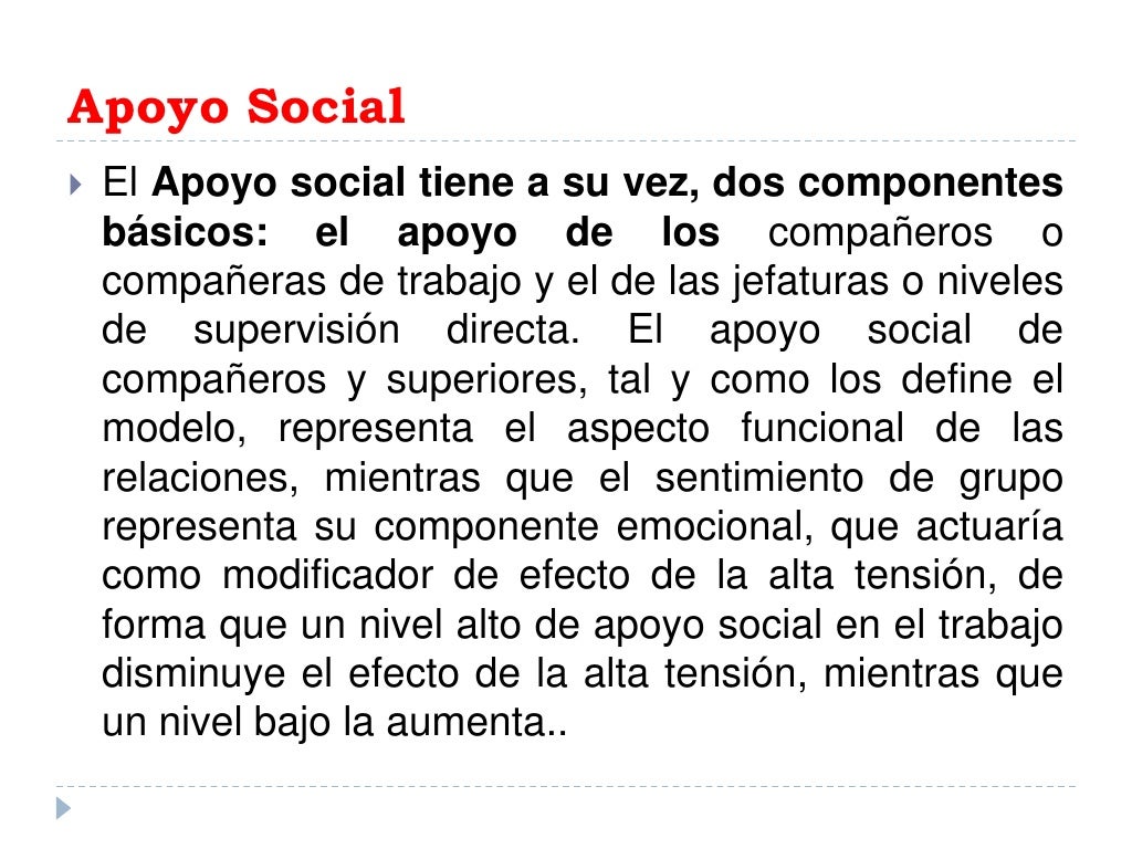 Modelo Demanda -Control - Apoyo Social