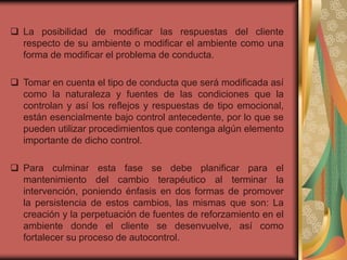 Modelo de modificacion de la conducta