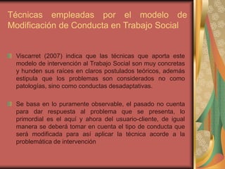 Modelo de modificacion de la conducta