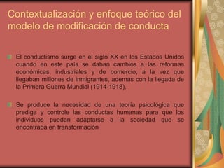 Modelo de modificacion de la conducta