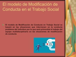 Modelo de modificacion de la conducta