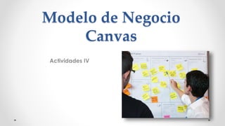 Modelo de Negocio
Canvas
Actividades IV
 
