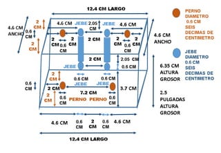 LARGO 12.4 CM
ALTURA
6.35 CM
ANCHO
4.6 CM
LARGO 12.4 CM
2.35
CM
4.0
CM
2.6
CM
4.9
CM
4.9
CM
2.3
CM
2.3
CM
7.8 CM
2.3
CM
2....