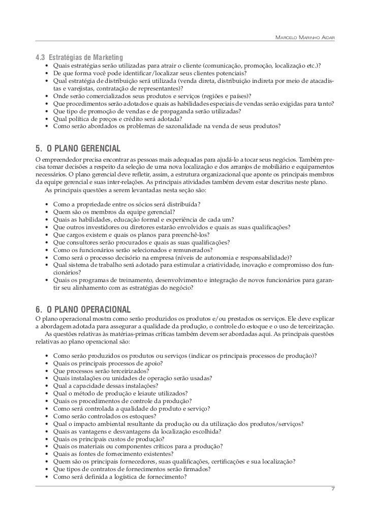 Modelo plano negocios