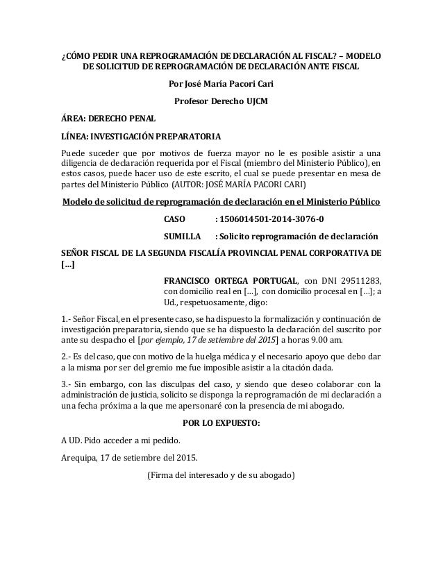 Modelo De Reprogramacion De Citacion Fiscal