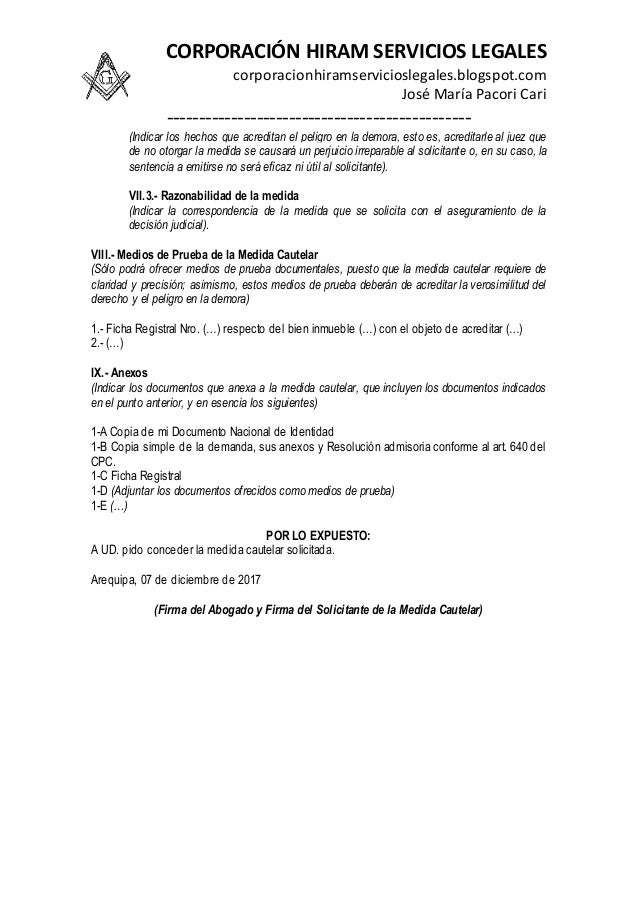 Cuantas Veces Se Puede Pedir Una Mejora De Embargo Modelo de solicitud de medida cautelar de embargo en forma de inscrip…