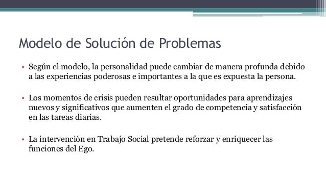 Modelo de solucion de problemas