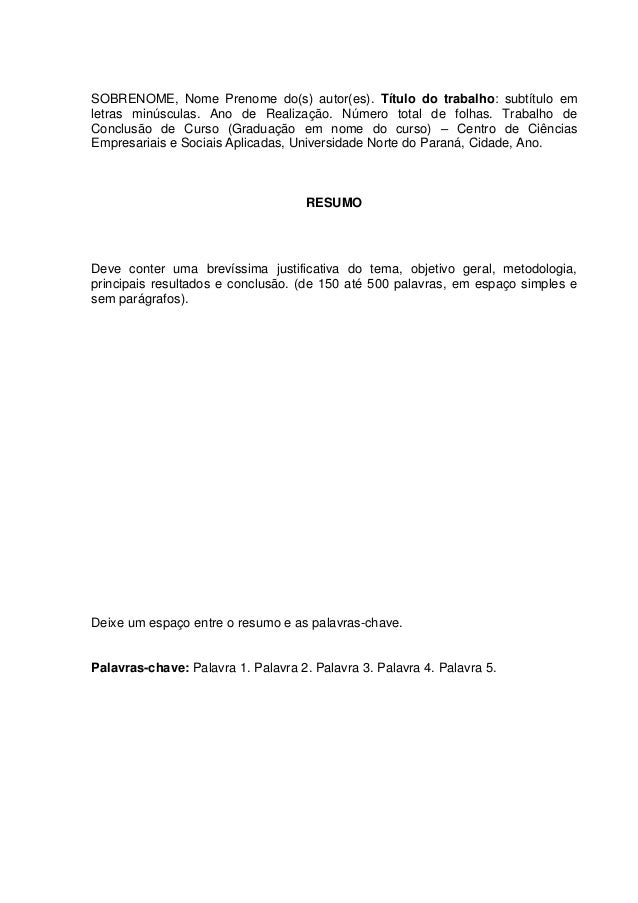 Monografia metodologia exemplo