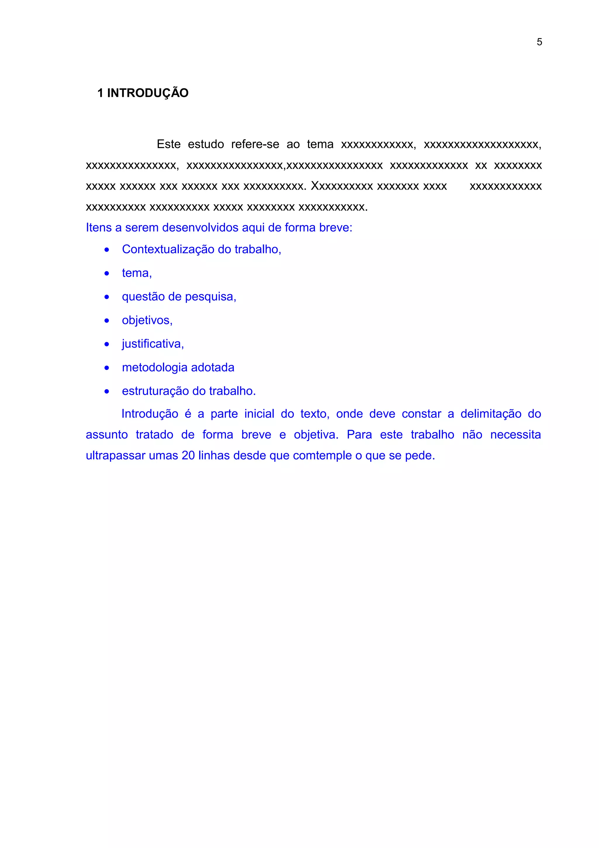 Modelo de trabalho ABNT (simplificado) | PDF