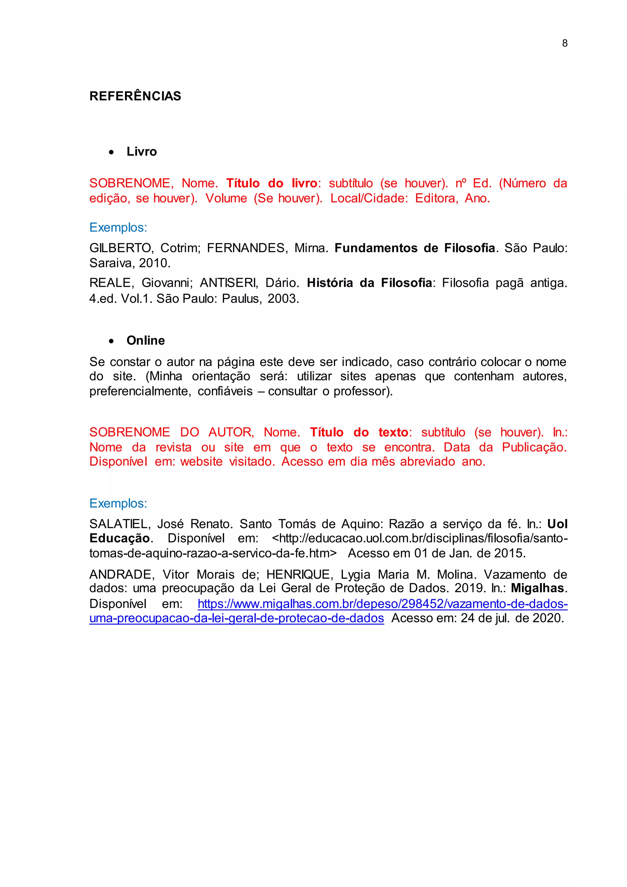 Modelo de trabalho pronto - ABNT | DOC