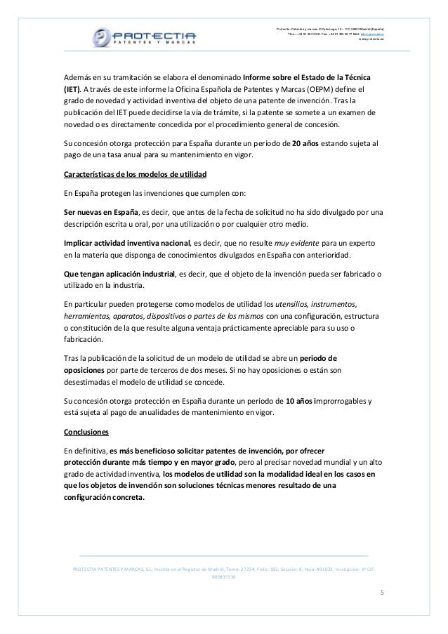 Guia Protectia De Propiedad Industrial Modelo De Utilidad