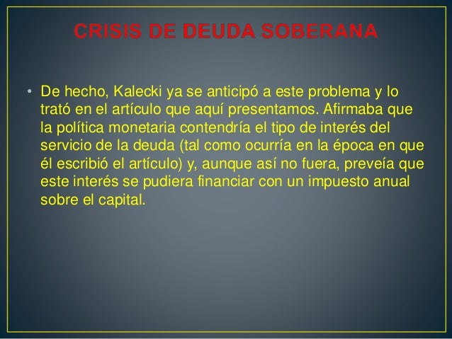 Modelo economico de michal kalecki