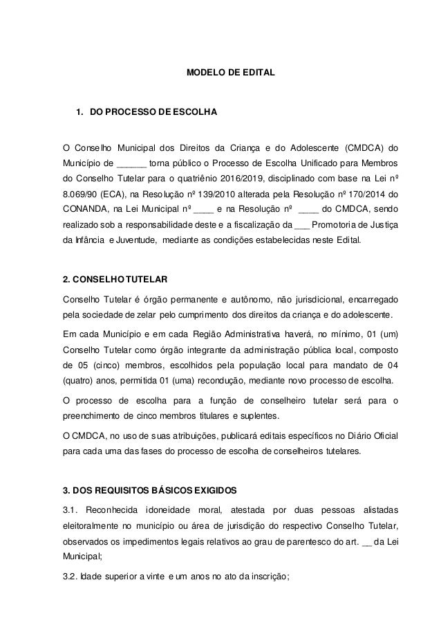 Modelo de Edital final