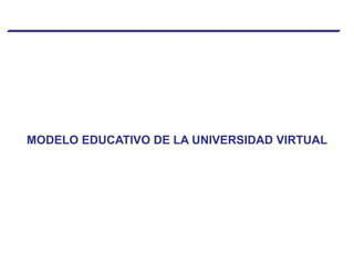 MODELO EDUCATIVO DE LA UNIVERSIDAD VIRTUAL 