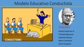 Modelo Educativo Conductista
Daniel Gutiérrez A.
Trinidad Bejarano
Gabriela Macías
Mario Camacho
Janet Coaquira
Integrantes:
 