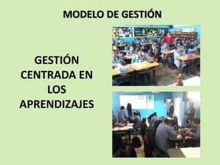 MODELO DE GESTIÓN
GESTIÓN
CENTRADA EN
LOS
APRENDIZAJES
 