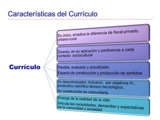 Características del Currículo
Currículo
 