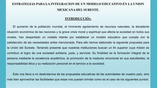 Modelo educativo unión mexicana del sureste.