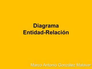 Diagrama Entidad-Relación Marco Antonio González Malaver 