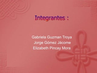 Gabriela Guzman Troya
 Jorge Gómez Jácome
Elizabeth Pincay Mora
 