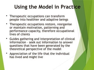 Model of Human Occupation 1.pptx in OT Practice | PPTX