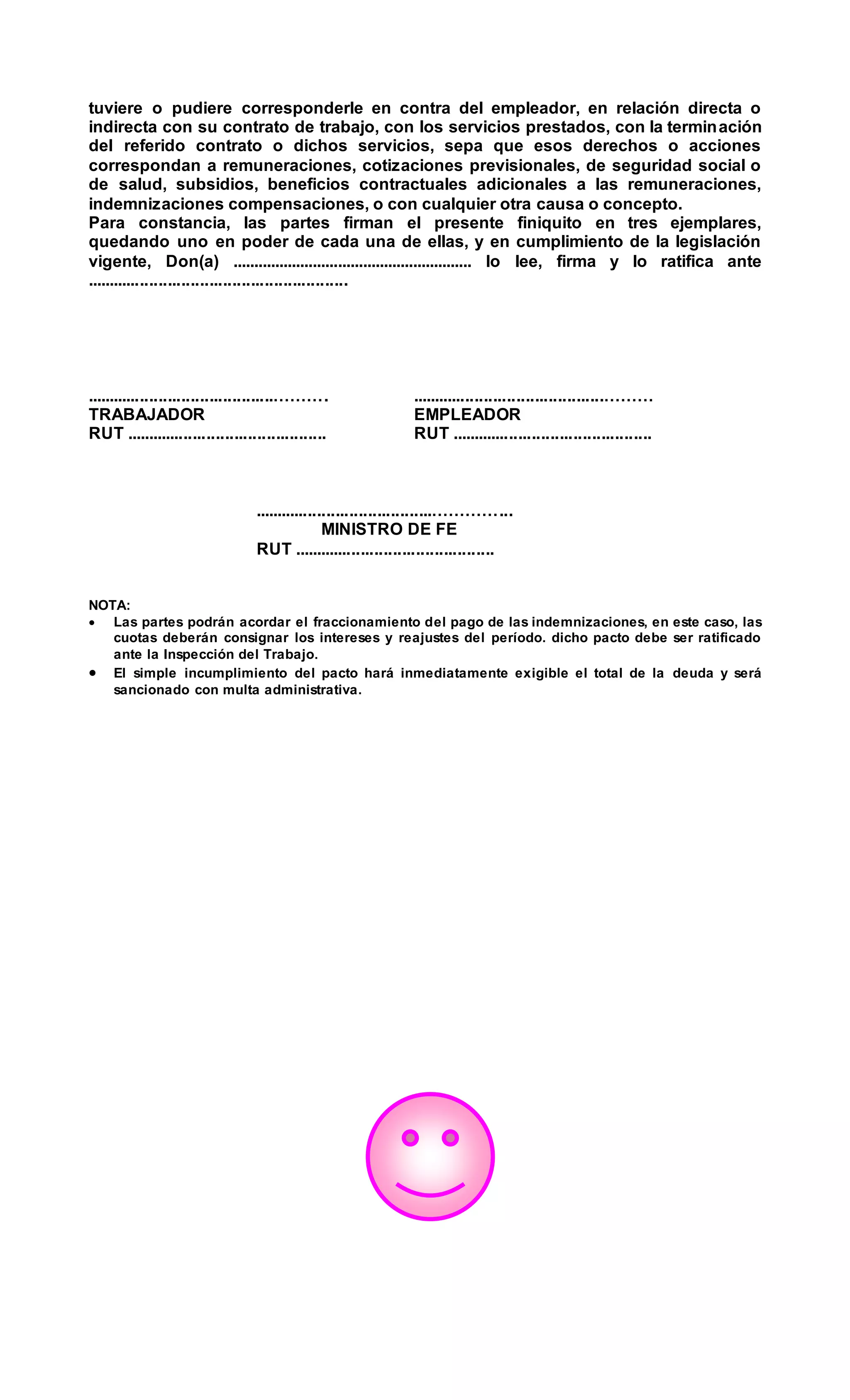 Modelo Finiquito de Contrato de Trabajo (1).doc