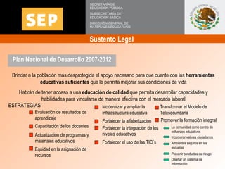 <ul><li>Plan Nacional de Desarrollo 2007-2012 </li></ul>SECRETARÍA DE EDUCACIÓN PÚBLICA SUBSECRETARÍA DE EDUCACIÓN BÁSICA ...