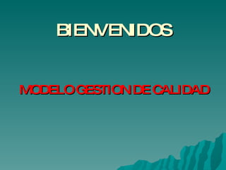 BIENVENIDOS MODELO GESTION DE CALIDAD 