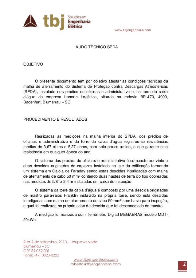 Modelo De Laudo Tecnico Word