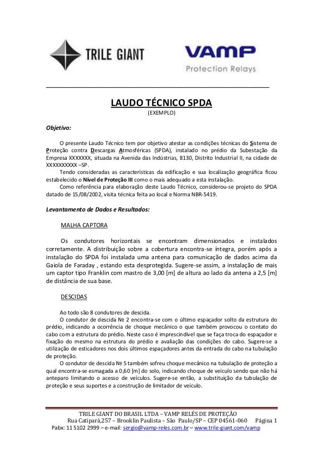 Modelo laudo tec spda_exemplo