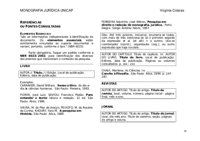 Modelo monografia direito