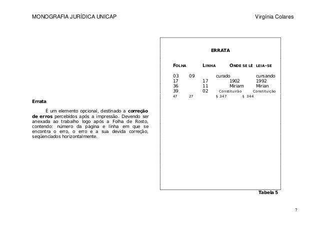 Modelo monografia direito