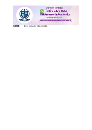 ÍNDICE Erro! Indicador não definido.
 