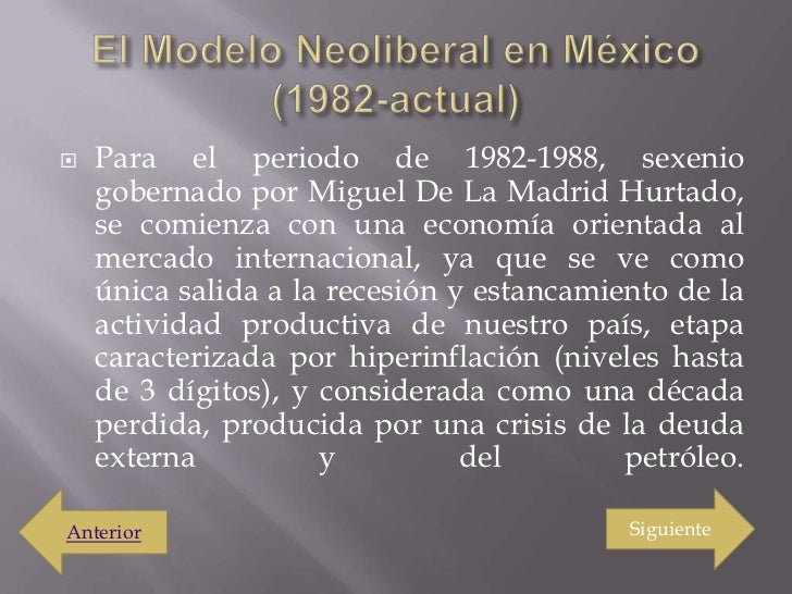 Modelo Neoliberal Modelo Neoliberal
