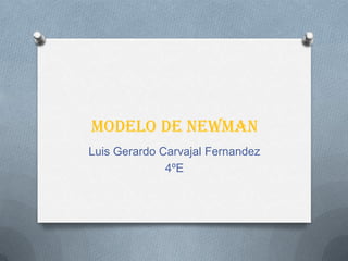 Modelo de newman
Luis Gerardo Carvajal Fernandez
4ºE
 