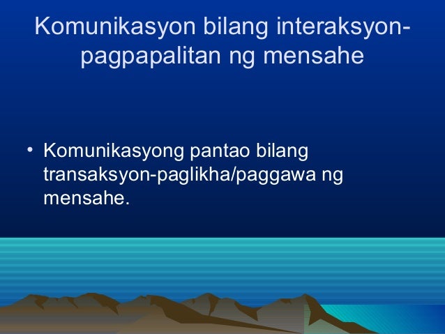 Modelo ng komunikasyon Modelo ng komunikasyon