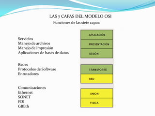 LAS 7 CAPAS DEL MODELO OSILas capas 1, 2 y 3 son importantes para el Cable Operador.