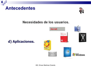 Antecedentes
ISC. Erivan Martinez Ovando
 