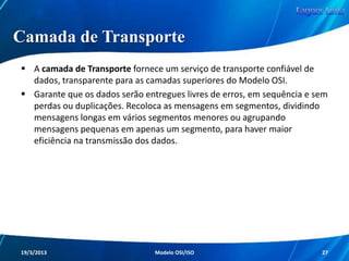Redes de Computadores
Modelo de Referência OSI/ISO
Camada Enlace

Redes de Computadores - Modelo de Referência OSI/ISO

27

 
