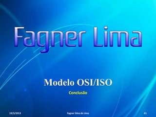 Camada de Transporte
A camada de Transporte fornece um serviço de
transporte confiável de dados, transparente para
as camadas superiores do Modelo OSI.

Garante que os dados serão entregues livres de
erros, em sequência e sem perdas ou
duplicações.
Redes de Computadores - Modelo de Referência OSI/ISO

41

 