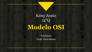 Keisy Araúz
12°Q
Modelo OSI
Tendencia
Profa. Neris Barría
1
 