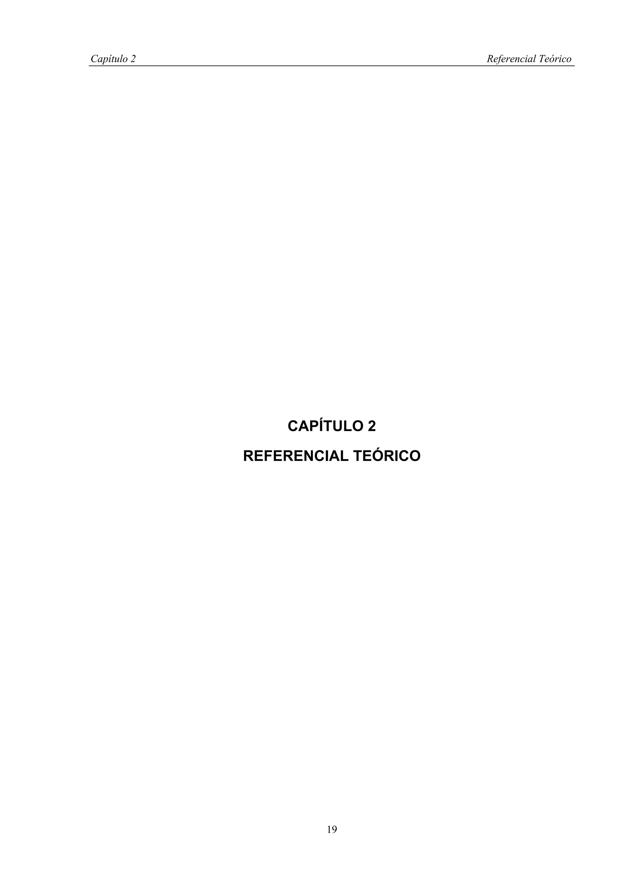 Capítulo 2                         Referencial Teórico




                 CAPÍTULO 2

             REFERENCIAL TEÓRICO




                     19
 