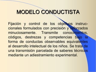 Modelo pedagógico conductista