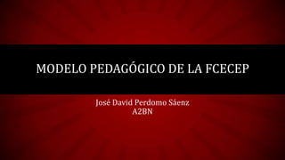 MODELO PEDAGÓGICO DE LA FCECEP

        José David Perdomo Sáenz
                  A2BN
 
